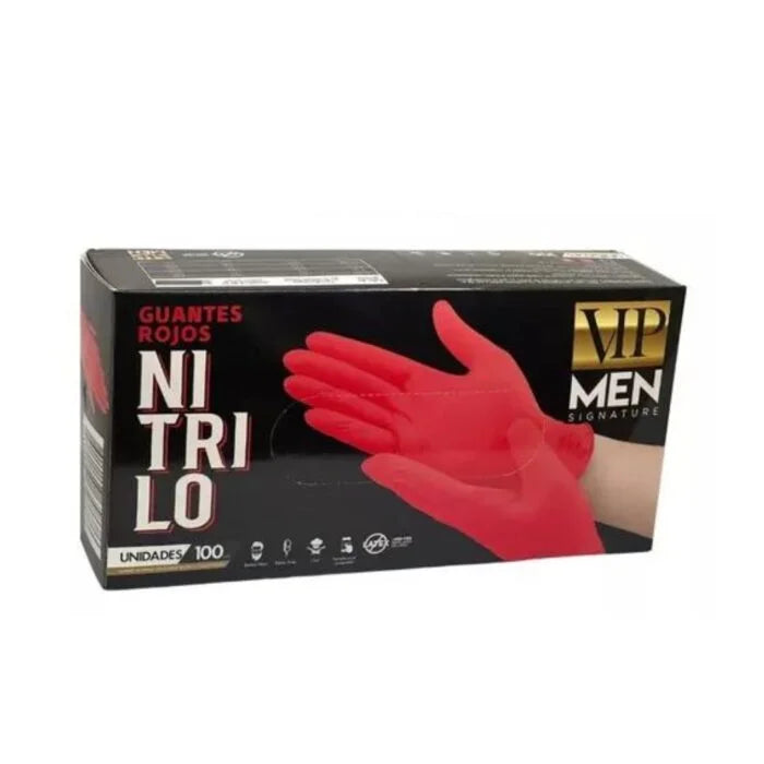GUANTES DE NITRILO 100 UNIDADES - VIPMEN ROSADO