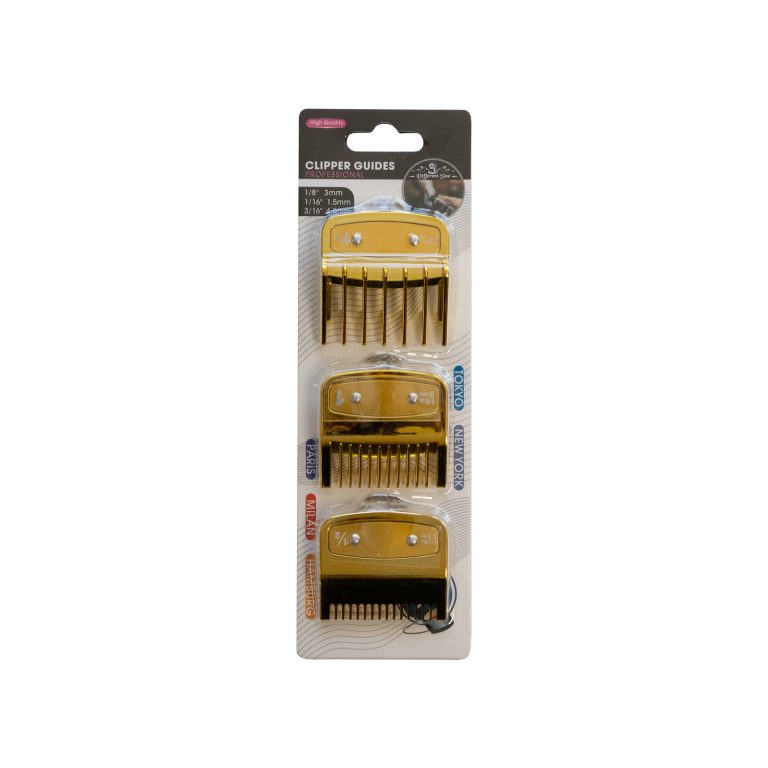 SET DE 3 PEINES INTERMEDIOS METÁLICOS COLOR DORADO PARA WAHL