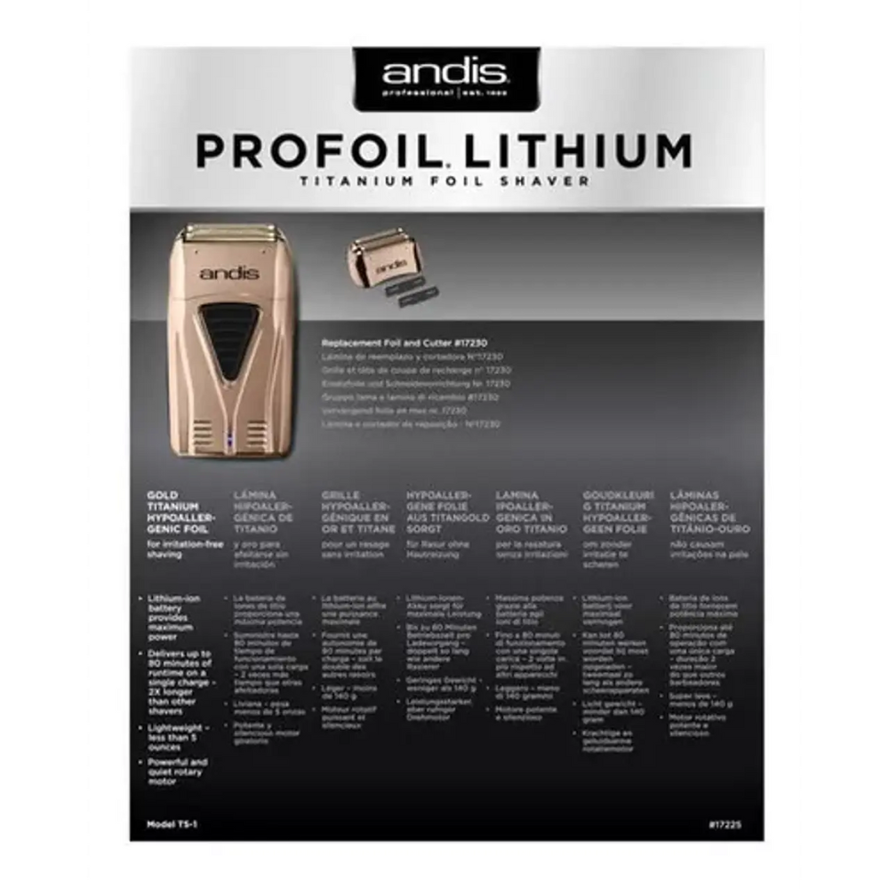 Andis Afeitadora Shaver Profoil Lithium Titanium 17220 Ts-1