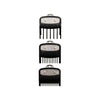 SET DE 3 PEINES INTERMEDIOS METÁLICOS COLOR NEGRO PARA WAHL