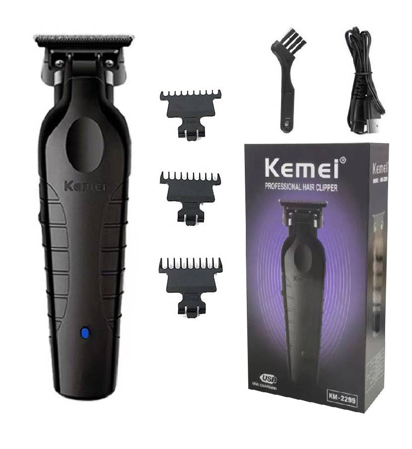 Kemei-cortadora de pelo eléctrica profesional KM-2299 Negro